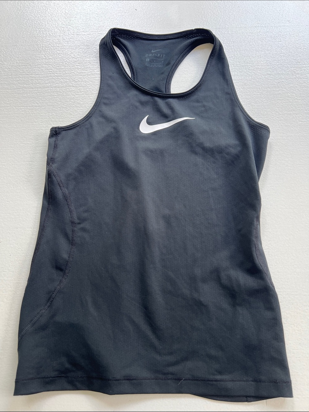 Nike Black Tank Top with White Swoosh